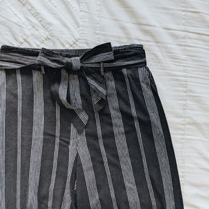 Target Black & White Striped High Waisted Wide Leg Pants
